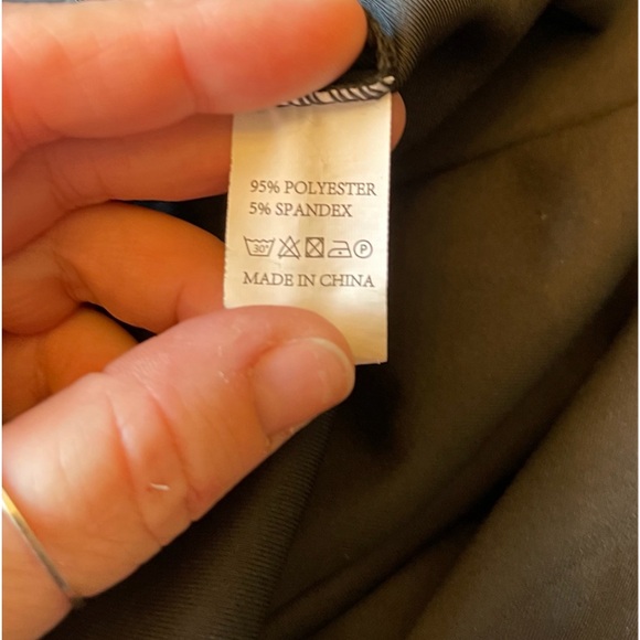 Vintage Inspired Peplum Dress Dark Gray Knee Length Long Sleeve Mock Neck S - Picture 5 of 5